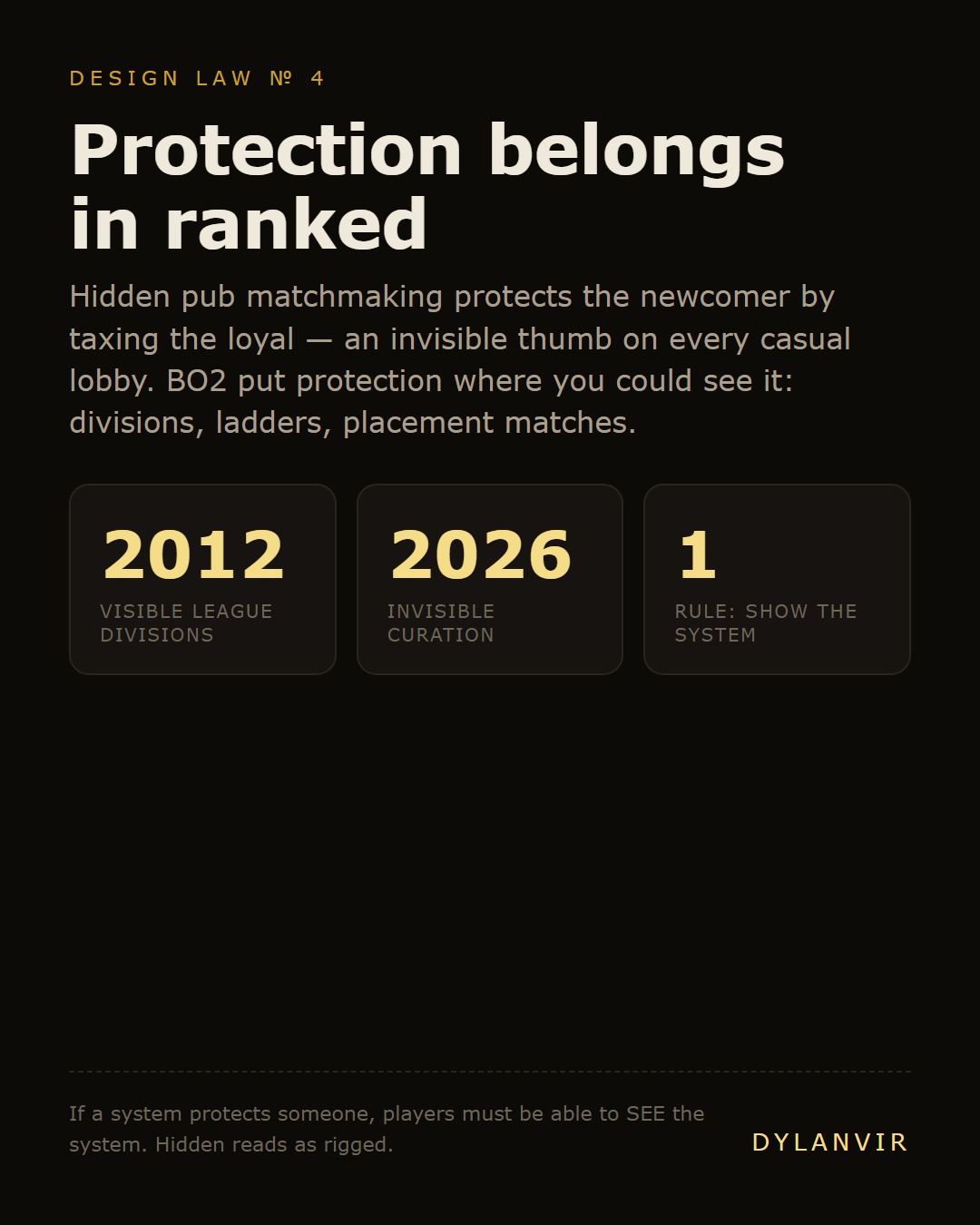 Protection belongs in ranked