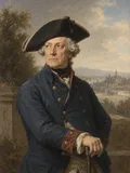 Imagined painted portrait of Frederick the Great.