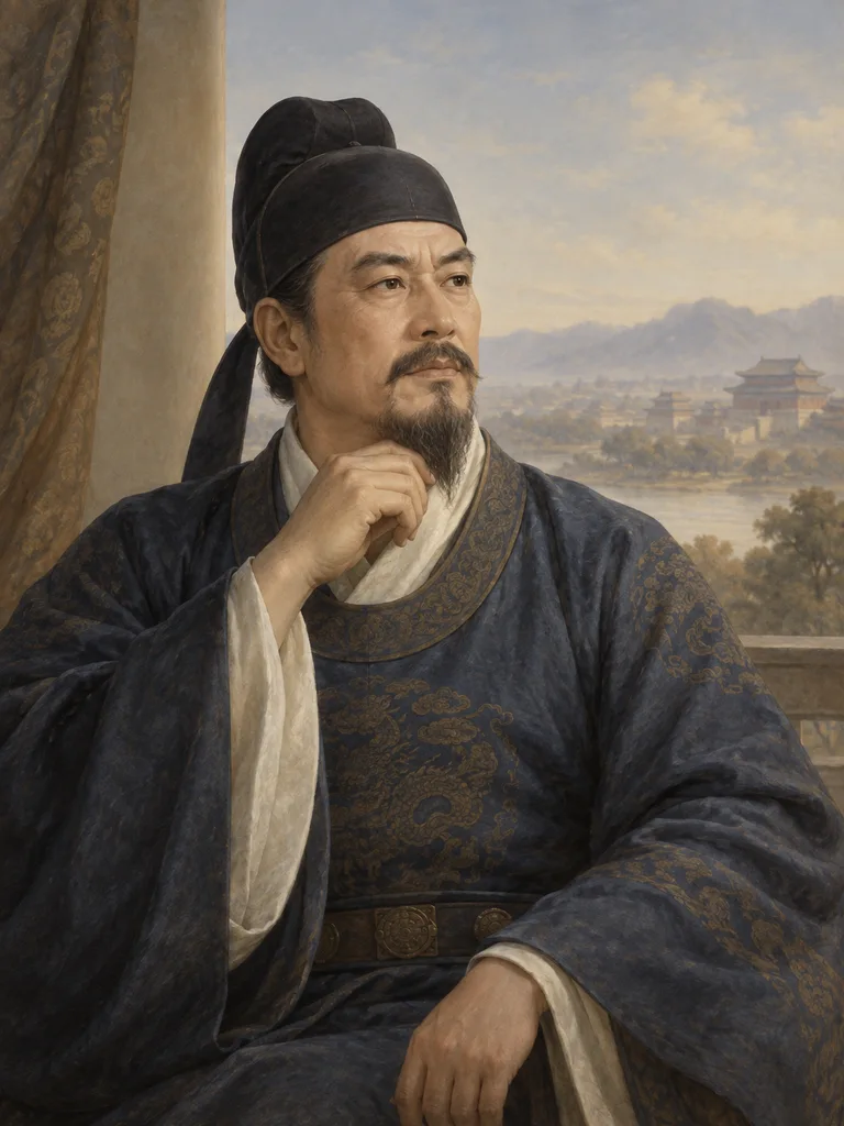 Imagined painted portrait of Li Yuan.