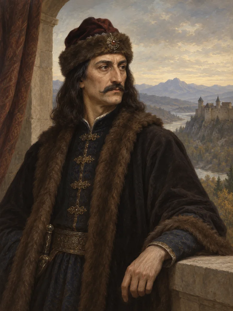 Imagined painted interpretation of Vlad III.