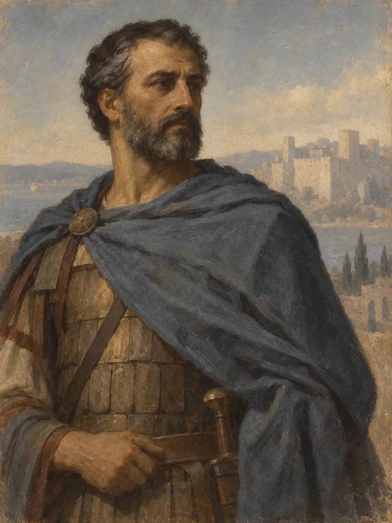 Imagined painted interpretation of Belisarius.
